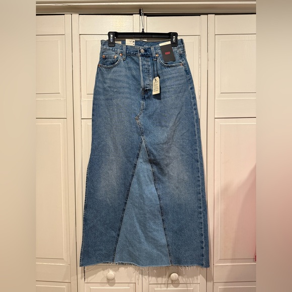 Levi’s denim maxi skirt NWT size 26 - Picture 4 of 8